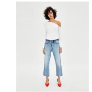 Zara HI-RISE STRAIGHT LEG JEANS (size 2)